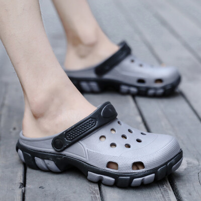 

Sandals mens outdoor wear dual-purpose slippers trend Korean personality non-slip cave shoes beach shoes