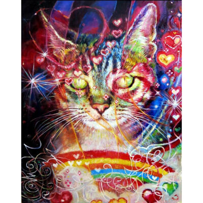 

5D DIY Full Drill Diamond Painting Novelty Cat Cross Stitch Embroidery Kits
