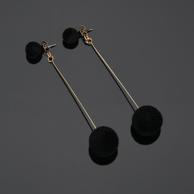 

Hot Princess Womens Girls Hair Balls Drop Earrings Ladies Fashion Earring