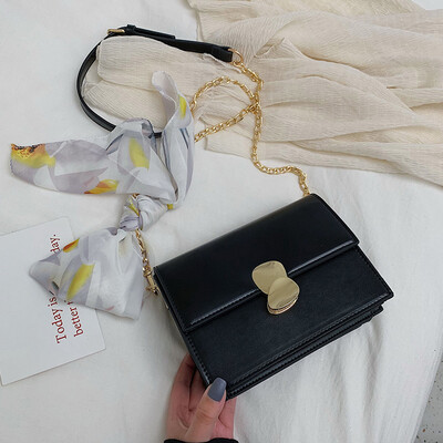 

Advanced sense bag Ocean scarf chain bag handbags new 2019 France small package texture ins Messenger bag