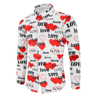 

Love Letters Heart Printed Valentine\s Day Shirt