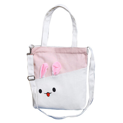 

Women Emotion Rabbit Ear Crossbody Shoulder Tote Handbag School Student Pouch
