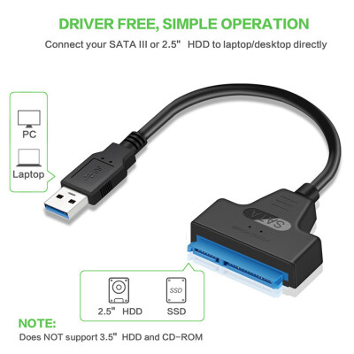 

Type C to SATA Adapter Converter Cable 22Pin Drive Free 25" SATA HDD SSD for Laptop