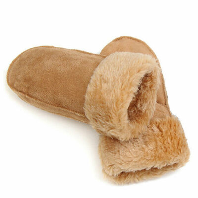 

Women Winter Sheepskin Gloves with Warm Artificial Leather&Fur Lady Mittens