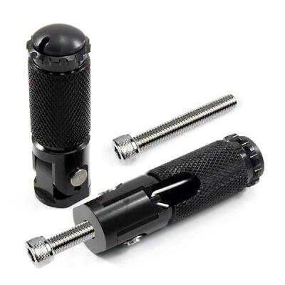 

2pcs Black Sliver CNC Aluminum Universal Motorcycle Motor Bike Folding Footrests Footpegs Foot Rests Pegs Rear Pedals Set Parts