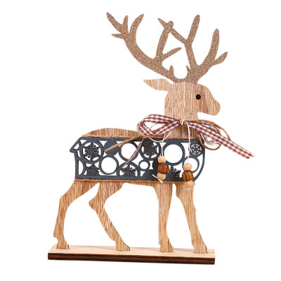 

Tailored Christmas Decoration Wooden Ornaments Elk Gift Window Table Simple Decoration