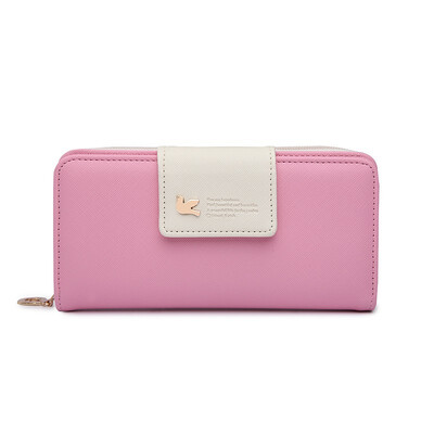 

LKX Fashion Ladies Purses Brand Wallet Women Long Zipper Coin Purse Women Wallets Pu Leather Card Holder Colorful Clutch Female