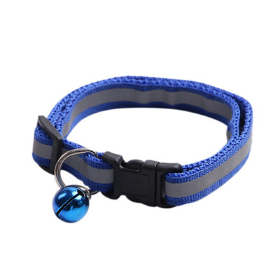 

Reflective Nylon Pet Buckle Collar with bell for Small Dogs&Kittens Pet Safe Travel Necessity