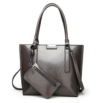 

2pcsset Solid Color Shoulder Handbags Clutch Leather Women Crossbody Bags