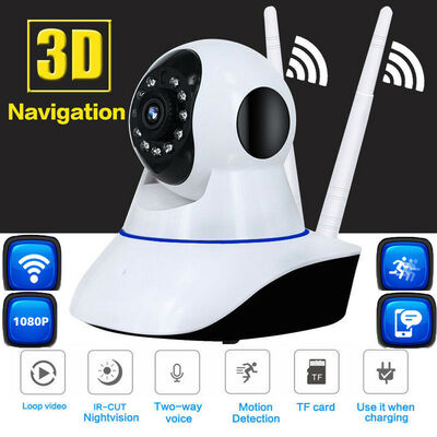 

1080P WIFI Wireless Pan Tilt Security IP Camera CCTV Night Vision Security Cam