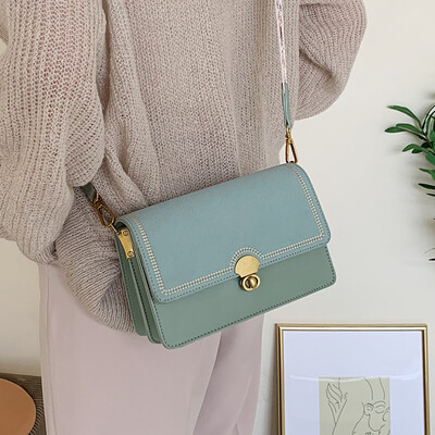 

Womens bag 2019 new fashion shoulder bag summer small fresh messenger bag wild ins wide shoulder strap foreign small bag