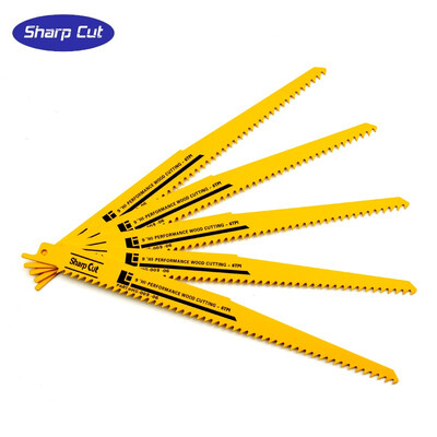 

5pcs 9 inch 6 TPI High carbon steel reciprocating saw blades for wood cutting sabre saw blades