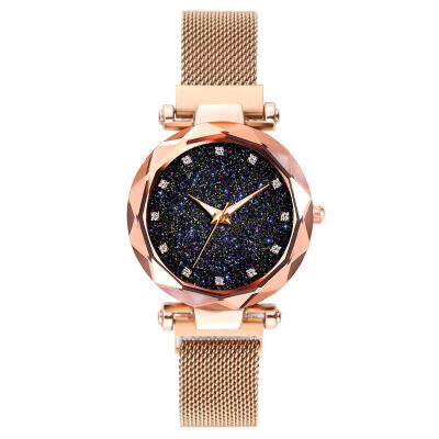 

Women Luxury Diamond Watch Megnetic Ladies Watches Stainless Steel Quartz Wrist Watch Female Elegant Starry Sky Clock