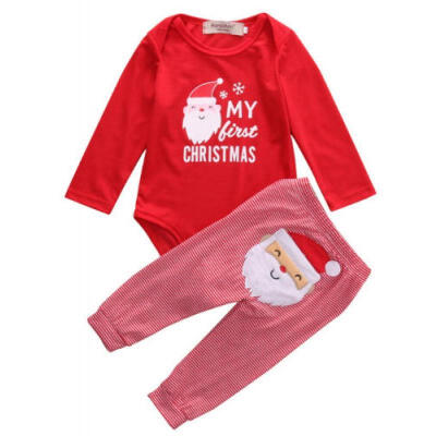 

Kids Baby Boy Girl Christmas Clothes Santa Romper Xmas Pants Party Outfits Set