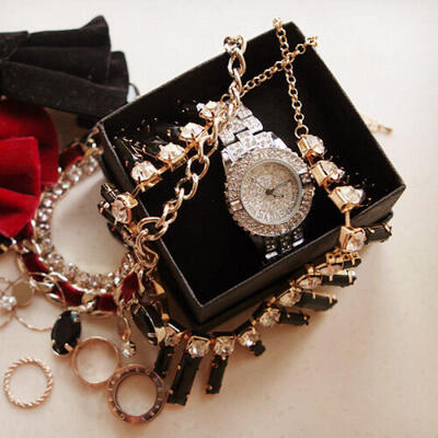

Fashion Womens Stainless Steel Bling Bling Rhinestone Bracelet Wrist Watch New