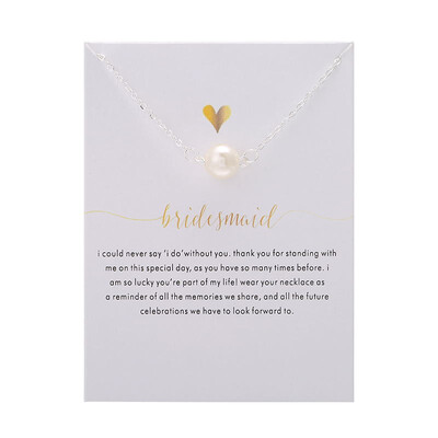 

Fashion "Bridal" Bridesmaid White Pearl Necklace For Women Jewelry Pendant