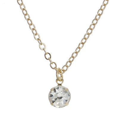 

Fashion Jewelry Multifaceted Cut Around Crystal Alloy Bridesmaid Wedding Commemorative Pendant Necklace For Women