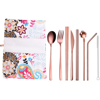 

Toponeto Set Stainless Steel Upscale Dinnerware Flatware Cutlery Fork Spoon Teaspoon 9PC