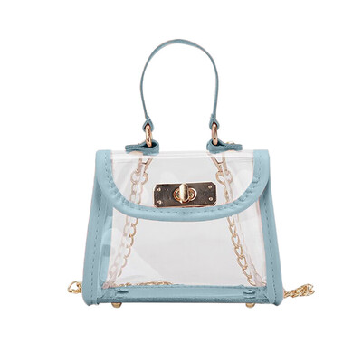 

Tailored Children Contrast Transparent Shoulder Messenger Bag Coin Purse Pack For Child