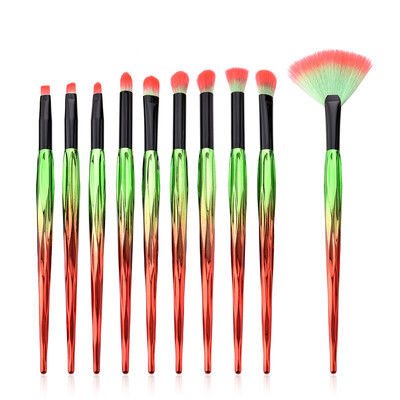 

〖Follure〗10Pcs Pro Makeup Brushes Set Foundation Powder Eyeshadow Eyeliner Lip Brush Tool