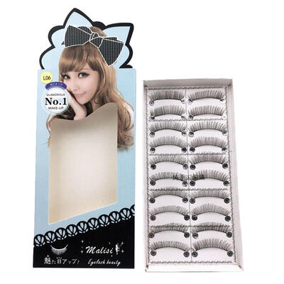 

10 Pair Natural False Eyelashes Thick Long Handmade Eyelash Beauty Makeup