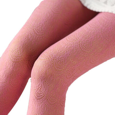 

Sexy Lady Hollow Out Fan Pattern Pantyhose Footed Tights Stretchy Long Stockings