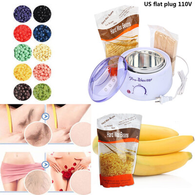 

〖Follure〗Hair Removal Bean Wiping Sticks Hot Wax Warmer Heater Pot Depilatory Set