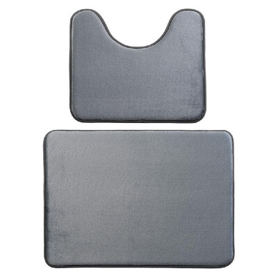 

Bath Mat Toilet Rug Memory Foam Soft Flannel Floor Rug Non Slip Water Absorbent Door Mat Bathroom Rug Carpet