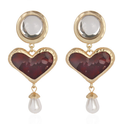 

Solememo Punk ZA Double Heart Pendant Necklace For Women Red Hearts Necklace For Party Wedding Jewelry Gifts Wholesale N6803