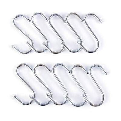 

S Shape Hanging Hooks for Kitchenware Pots Tools 10 Pack