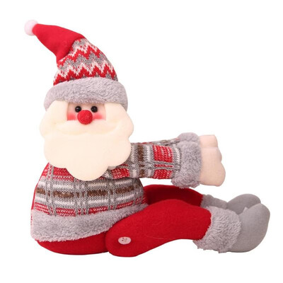 

Christmas Cartoon Doll Curtain Buckle Windows Curtains Decor Santa Claus