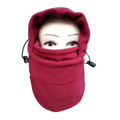

6 in 1 Thermal Fleece Balaclava Outdoor Ski Masks Bike Beanies Winter Wind Stopper Face Hats