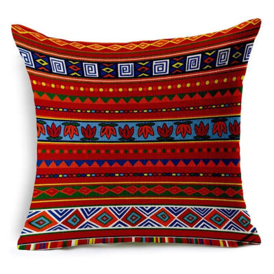 

Linen Throw Cushion Covers Pillowcase African Style Decorative for Sofas Beds