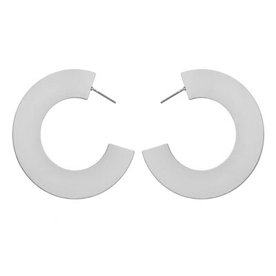 

EK2178 Trendy Large Glossy C Type Drop Earrings for Women Big Circle Metal Loop Earrings Statement Punk Rock Party Jewelry Gift
