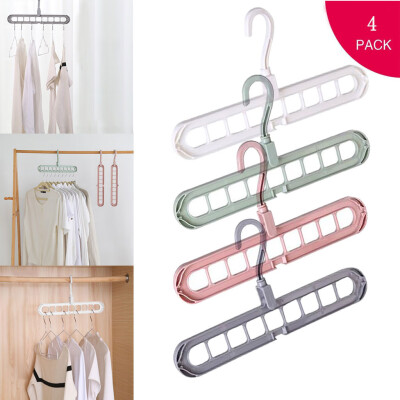 

〖Follure〗Clothes Hanger Clothes 9 Hole Towel Hook Closet Organizer Plastic Storage Rack