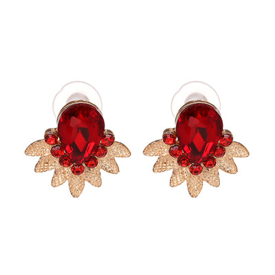 

2019 New Arrival Fashion Statement Jewelry Crystal Stud Earrings Women Latest Elegant Earrings Hot Sale Wholesale J50056