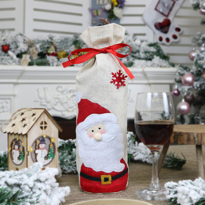 

Siaonvr Christmas Red Wine Bottle Bag Cartoon Christmas Decoration Wine Gift Bag