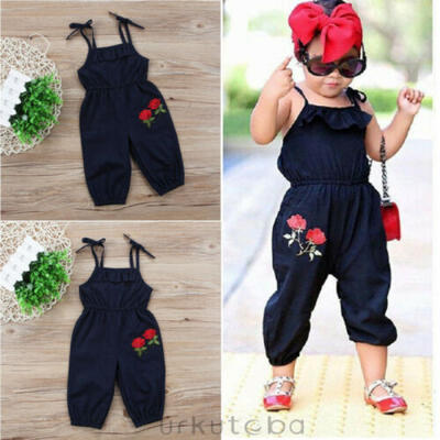 

Cute Newborn Kids Baby Girl Flowers Off Shoulder Romper Jumpsuit Clothes Outfits