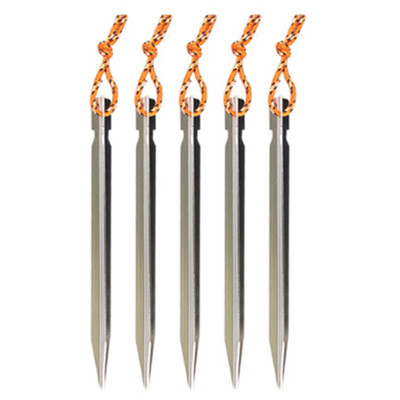 

5pcs Triangular Nails Outdoor Camping Trip Tent Peg Ground Beach Hook Stakes