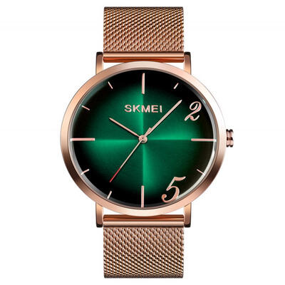 

SKMEI 9200 Quartz Wristwatch Waterproof Simple Fashionable Curved Mirror Watch