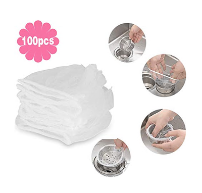 

100 PCS Sink Filter Bag Disposable Mesh Bag is a Good Helper for Kitchen Sink Filter Filter Food Clip Sink Cover is Essential A