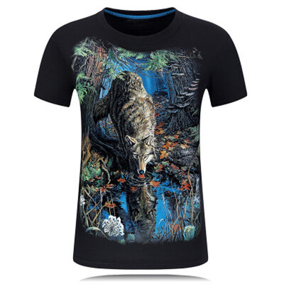 

Cotton T Shirt Men 3d Print Short Sleeve Tops Tees 2019 Korea Style O-Neck Shirts for Men&Women