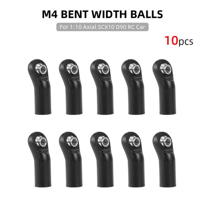 

10pcs Rod Ends M4 Straight Width Balls for 110 Axial SCX10 D90 RC Crawler Truck Off-road Car Boat