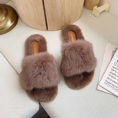 

Maomao slippers for women wearing fashionable sandals with flat soles in autumn&winter