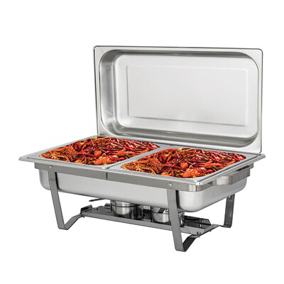

Ktaxon 7 Quart Full Size Chafing Dishes Buffet Food Grade Stainless Steel Catering Chafer Warmer Set for Weddings Parties