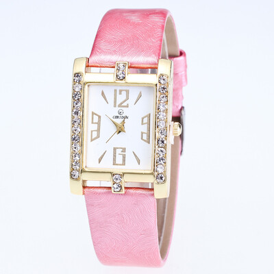 

European&American fashion watches womens digital square head diamond p