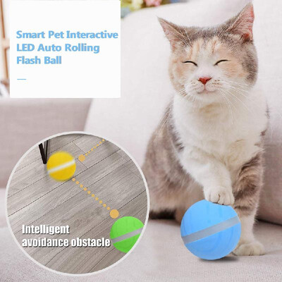 

Smart Interactive Pet Ball LED Auto Rolling Flash Ball Amusing Toy Waterproof Silicone USB Charging for Dogs Cats Pet Toy