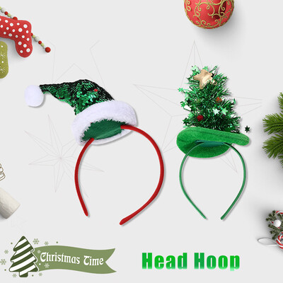 

Siaonvr Christmas Headband Santa Xmas Party Decor Toy Hair Band Clasp Head Hoop