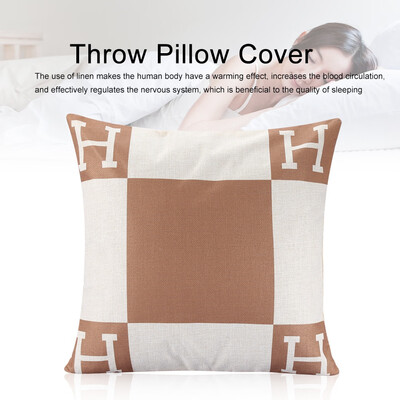 

Plaid Cotton Linen Throw Pillow Cover Decorative Sofa Cushion Case Couch Pillow CasesSofa Cushion Case 18 x 18 in 45 x 45 cm