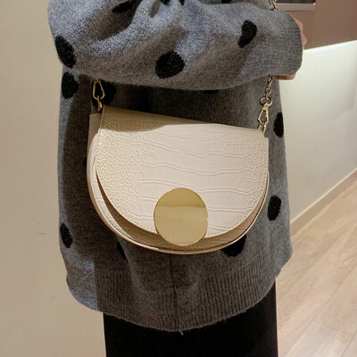 

Fashion crocodile pattern retro chain bag on the new Sen small bag female 2019 new wave Korean version of the chic Messenger bag